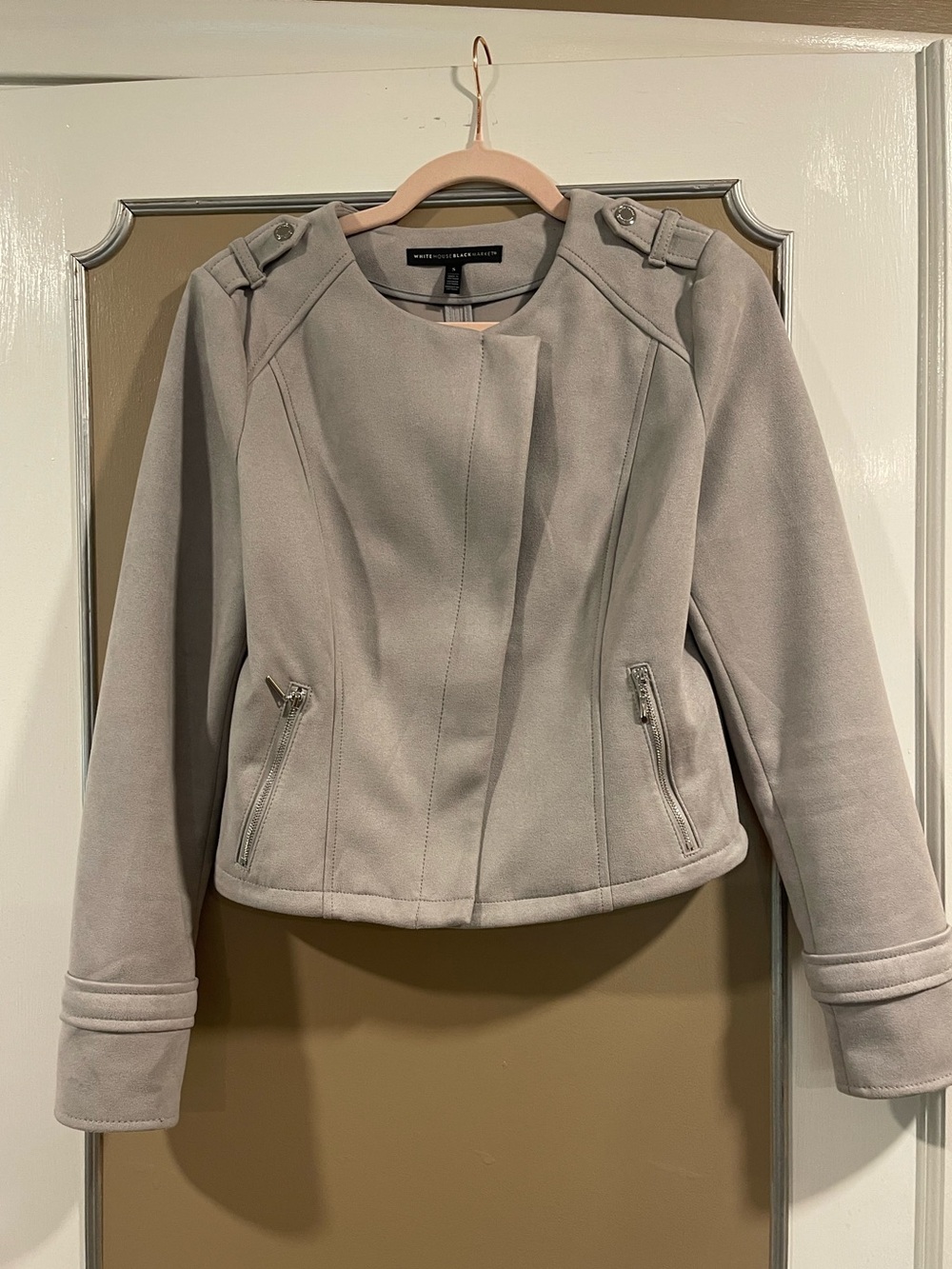 White House Black Market Light Gray Women's Tailored Jacket